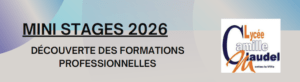 Lire la suite à propos de l’article MINI STAGES 2026 – Découverte des formations professionnelles